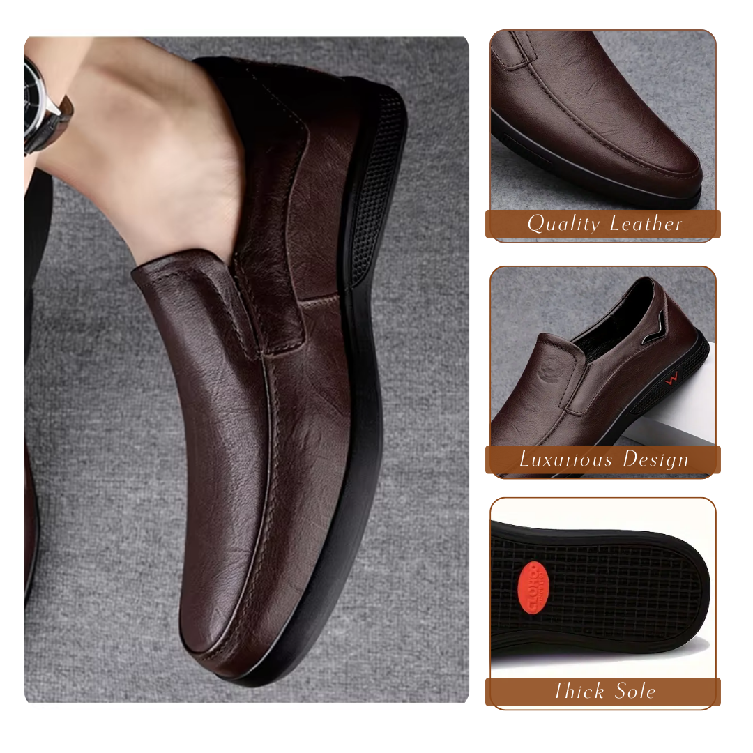 Aiden Casual Leather Slip-On Shoes - Comfort & Style Redefined Homme8