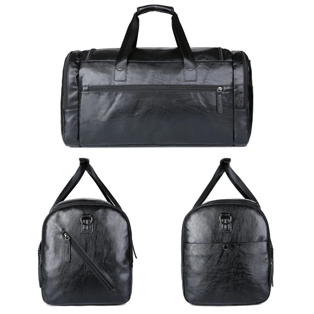 Archer Men's Leather Travel Bag | Stylish & Durable Weekender Homme8
