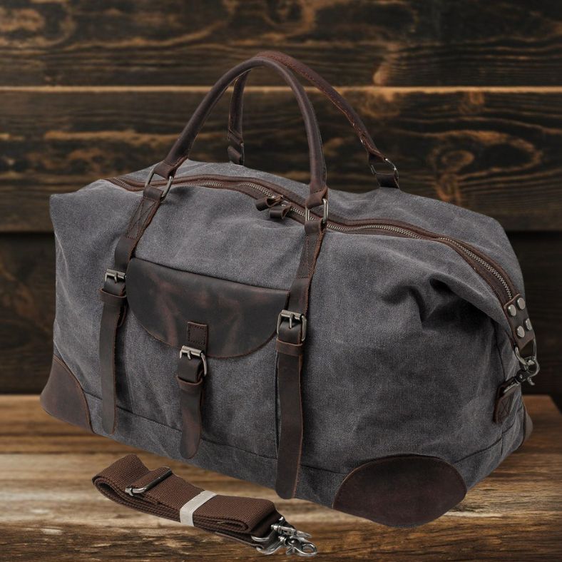 Boston Canvas Overnight Bag - Stylish, Durable & Spacious Travel Companion Homme8 waxed canvas duffle bag