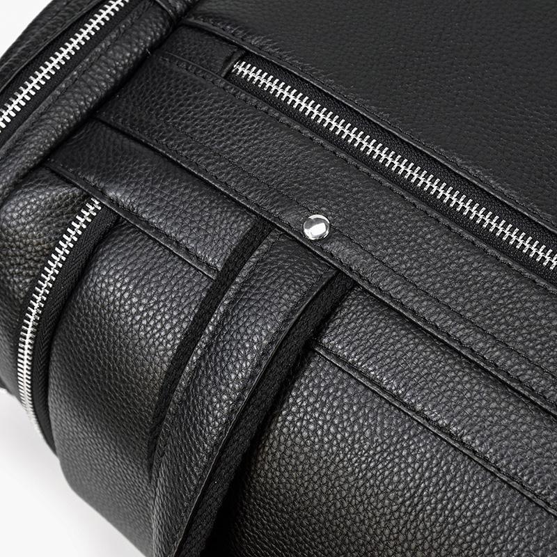 CHARLEROI Black Leather Duffle Bag - Stylish & Durable Travel Companion Homme8 leather duffle bag