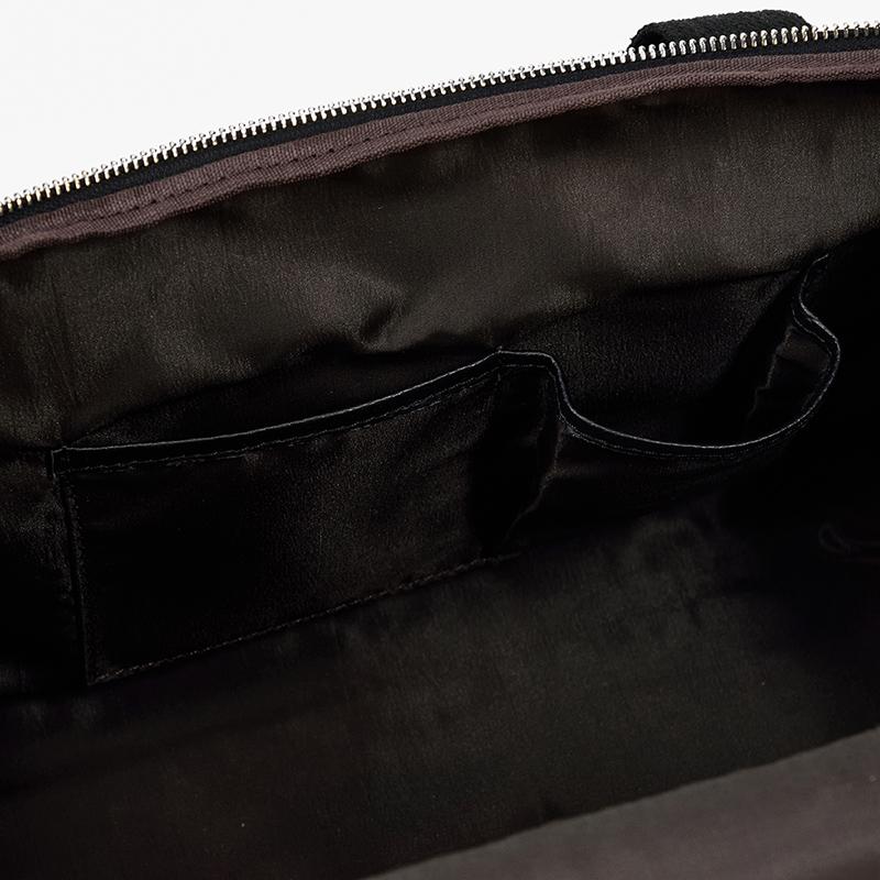 CHARLEROI Black Leather Duffle Bag - Stylish & Durable Travel Companion Homme8 leather duffle bag