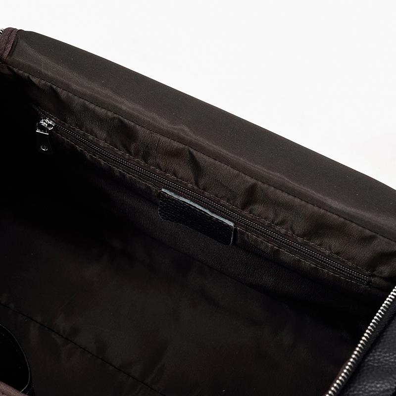 CHARLEROI Black Leather Duffle Bag - Stylish & Durable Travel Companion Homme8 leather duffle bag