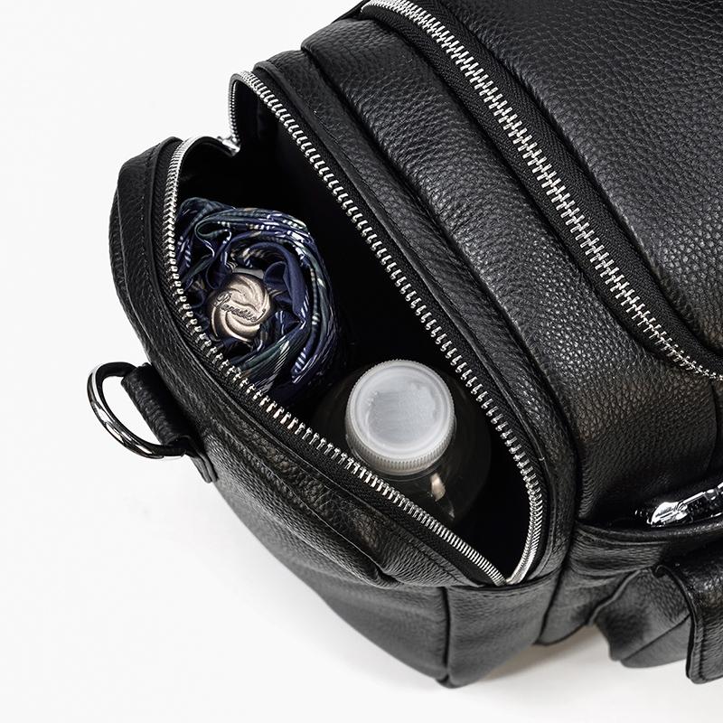 CHARLEROI Black Leather Duffle Bag - Stylish & Durable Travel Companion Homme8 leather duffle bag