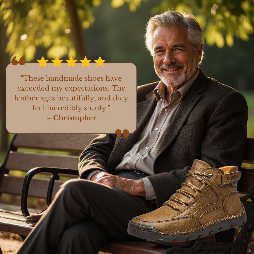 Charles Orthopedic PU Leather Hiking Shoes - Comfort & Durability Homme8