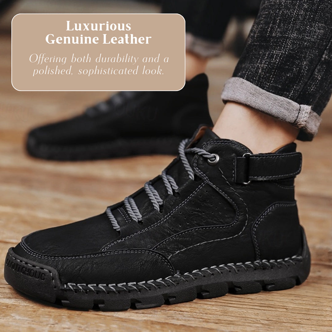 Charles Orthopedic PU Leather Hiking Shoes - Comfort & Durability Homme8
