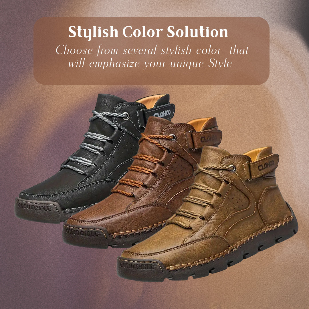 Charles Orthopedic PU Leather Hiking Shoes - Comfort & Durability Homme8