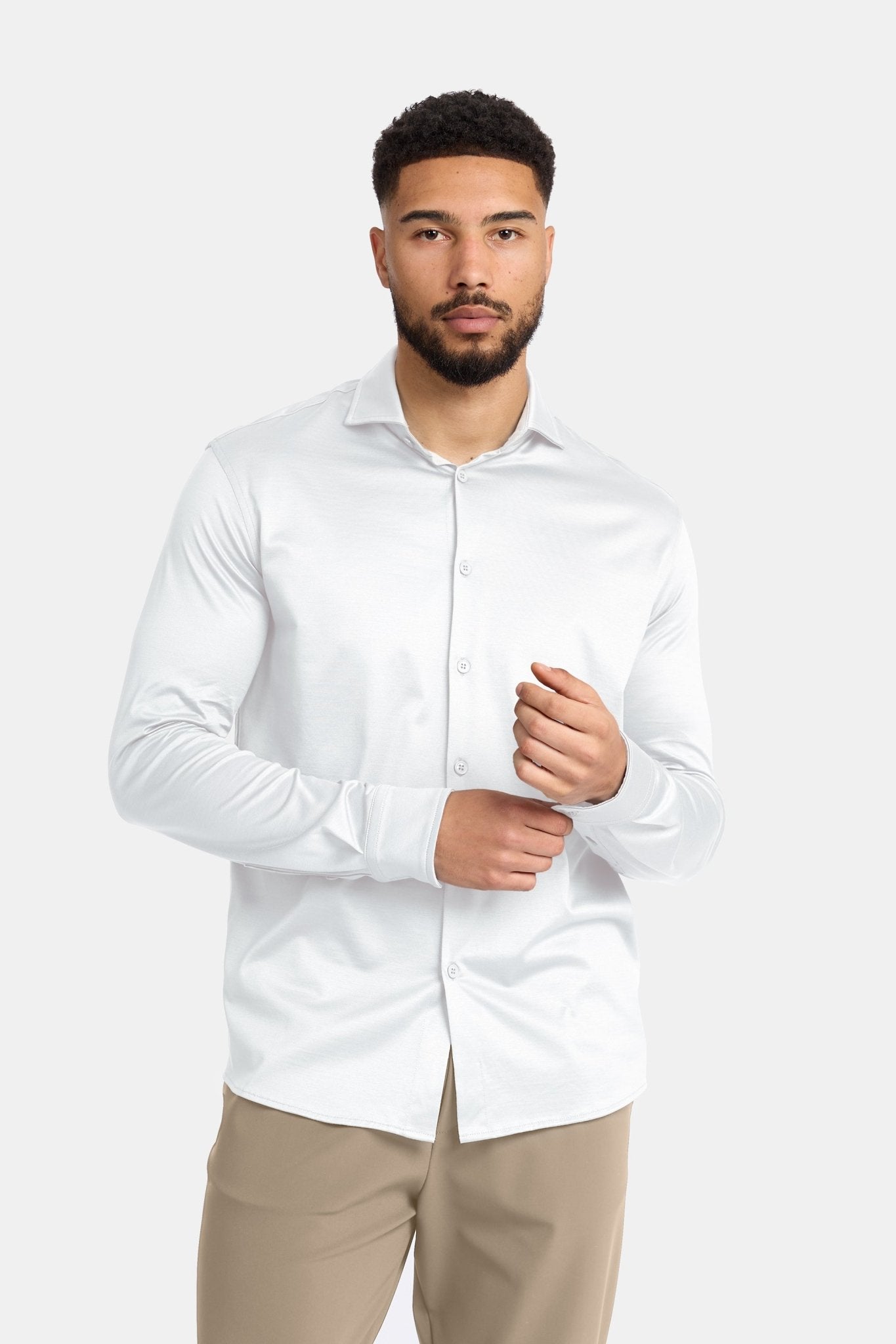 Classic White Formal Shirt - Timeless Elegance & Comfort Homme8 Overhemden
