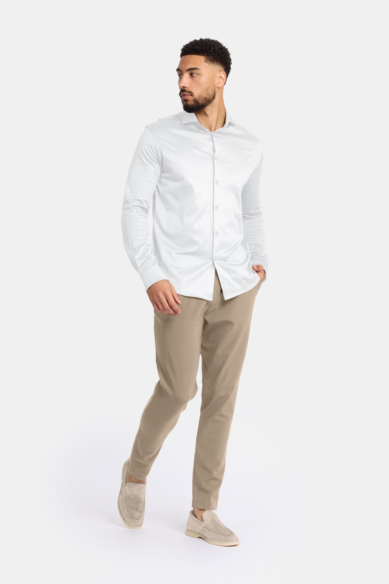 Classic White Formal Shirt - Timeless Elegance & Comfort Homme8 Overhemden