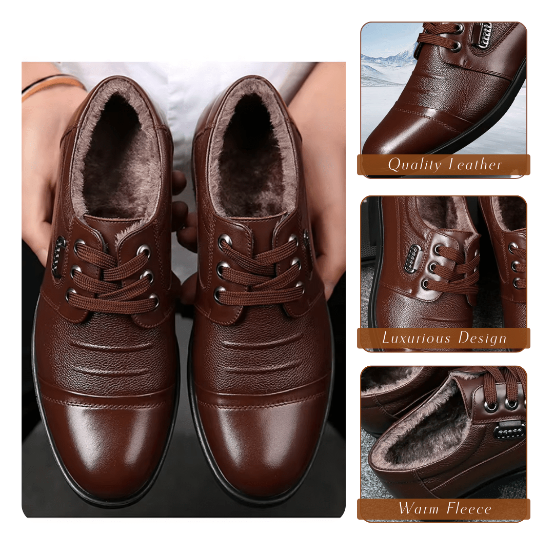 Cozy Non-Slip Rubber Sole Lace-Up Shoes with Plush Lining Homme8