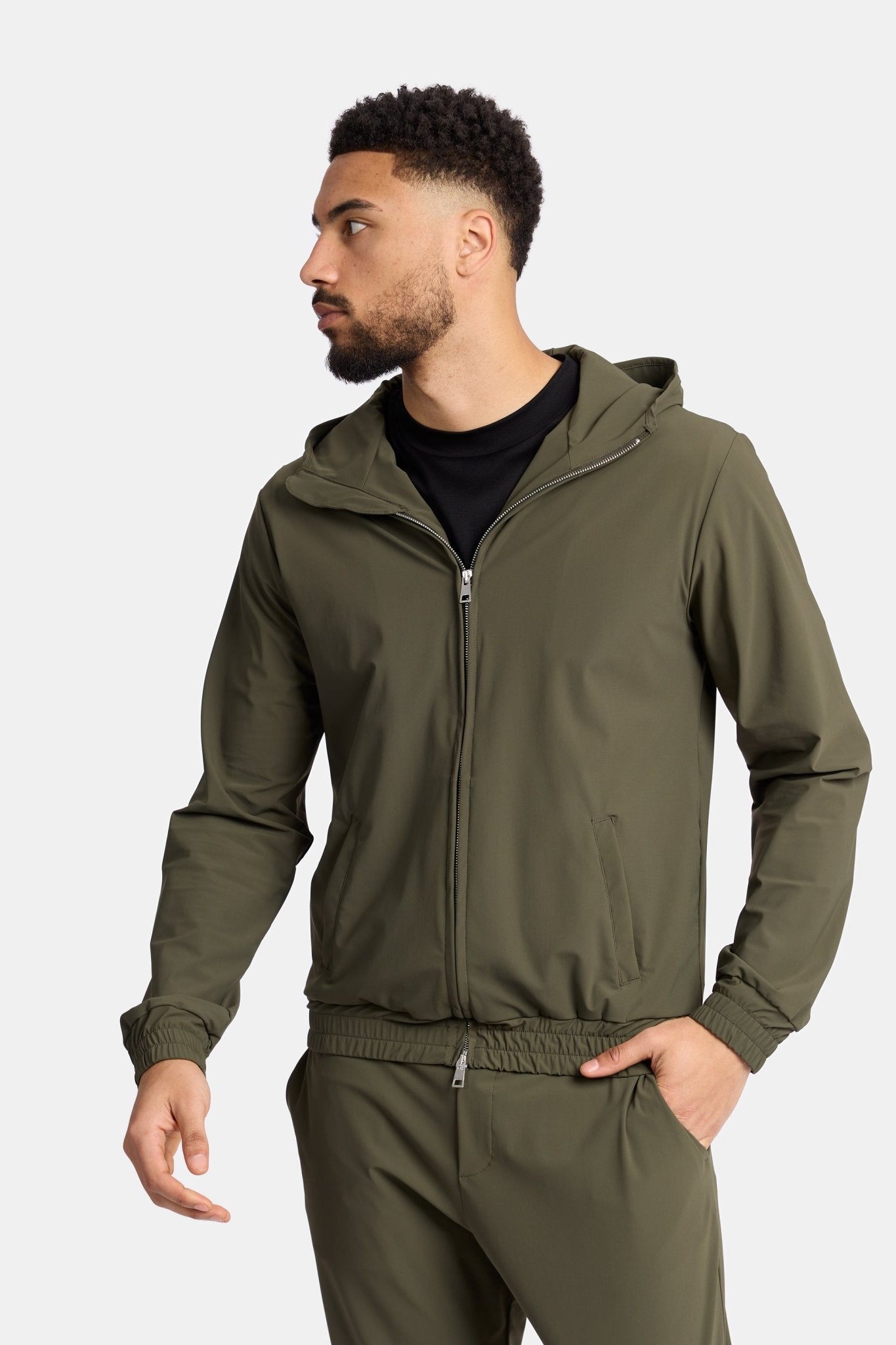 Dark Green Hooded Tech Vest - Stylish, Functional & Versatile Homme8 Trainingspak