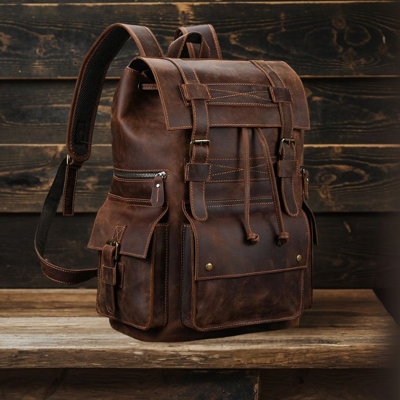 Leandro Men's Leather Backpack | Stylish, Durable & Versatile Homme8