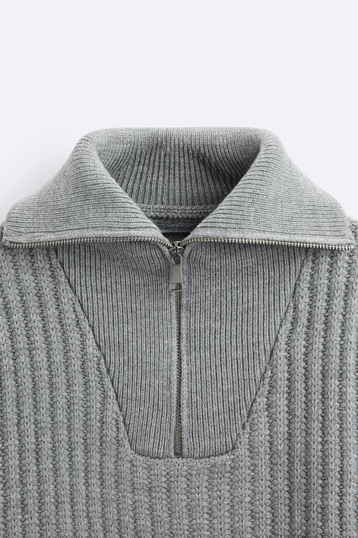Luxurious Old Money Warm Zip-Up Pullover Sweater for Comfort Homme8