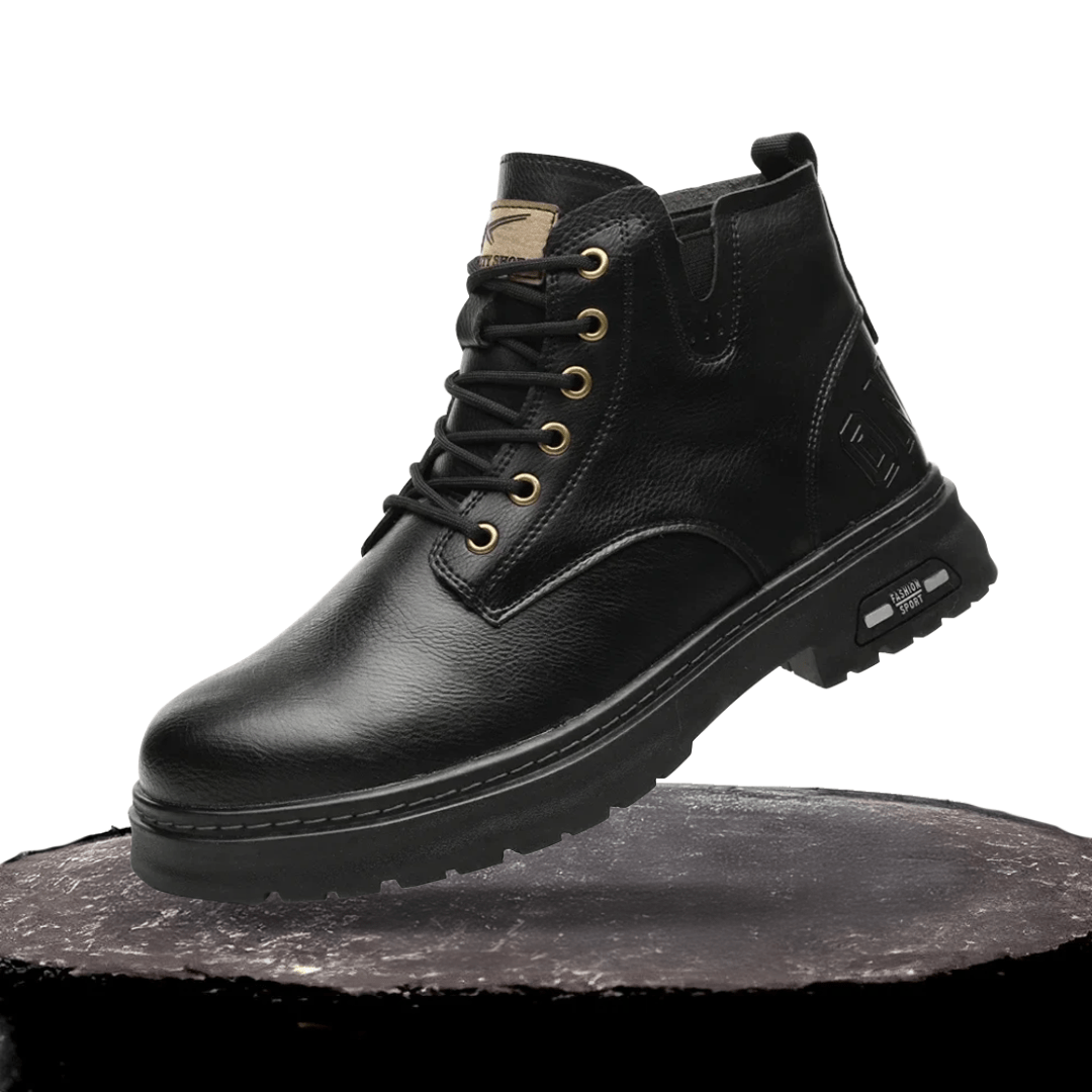 Men's Walter Cool Lace-Up Boots with Side Zip - Stylish & Durable Homme8