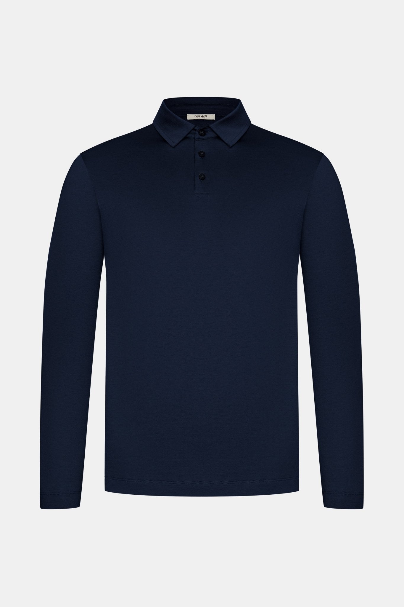 Midnight Blue Long Sleeve Polo Shirt - Stylish Comfort & Versatility Homme8 Polo's