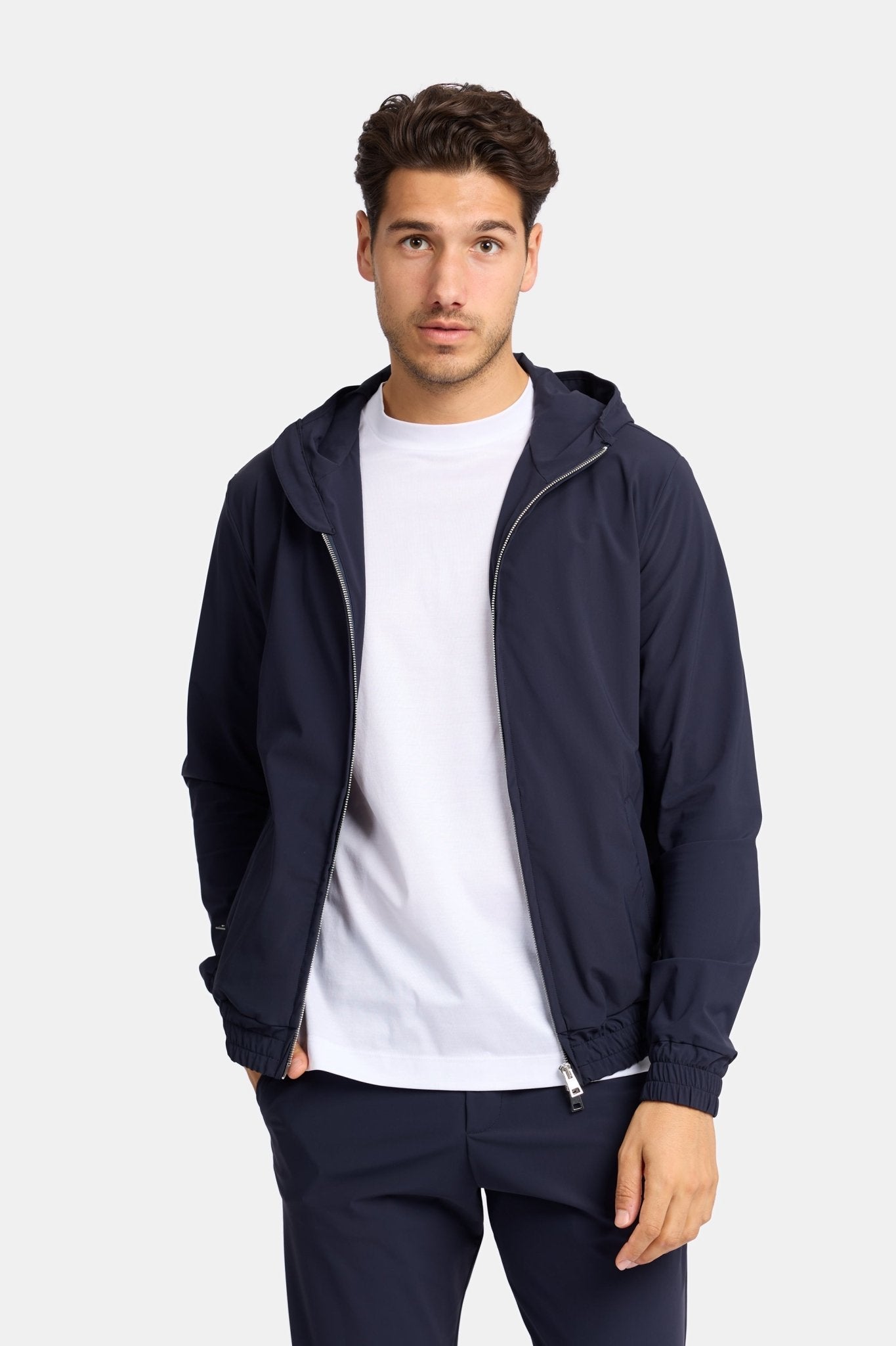 Midnight Blue Tech Vest with Hood - Stylish & Functional Gear Homme8 Trainingspak