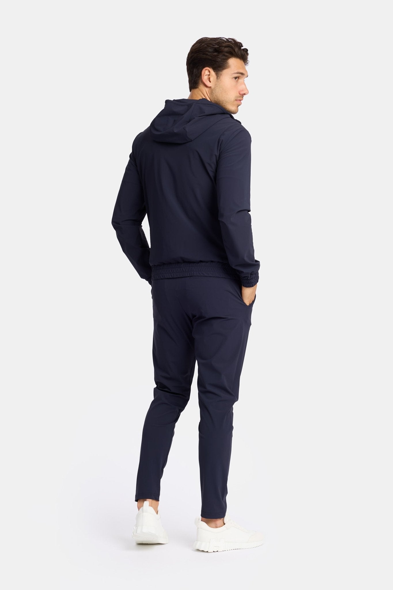 Midnight Blue Tech Vest with Hood - Stylish & Functional Gear Homme8 Trainingspak