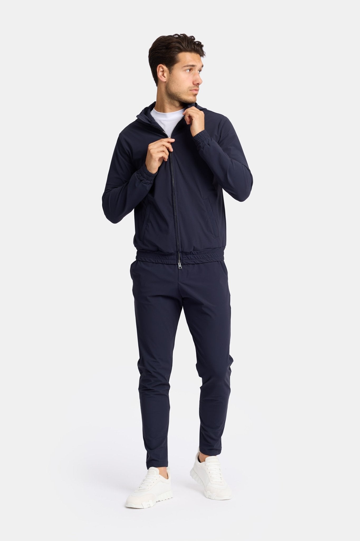 Midnight Blue Tech Vest with Hood - Stylish & Functional Gear Homme8 Trainingspak