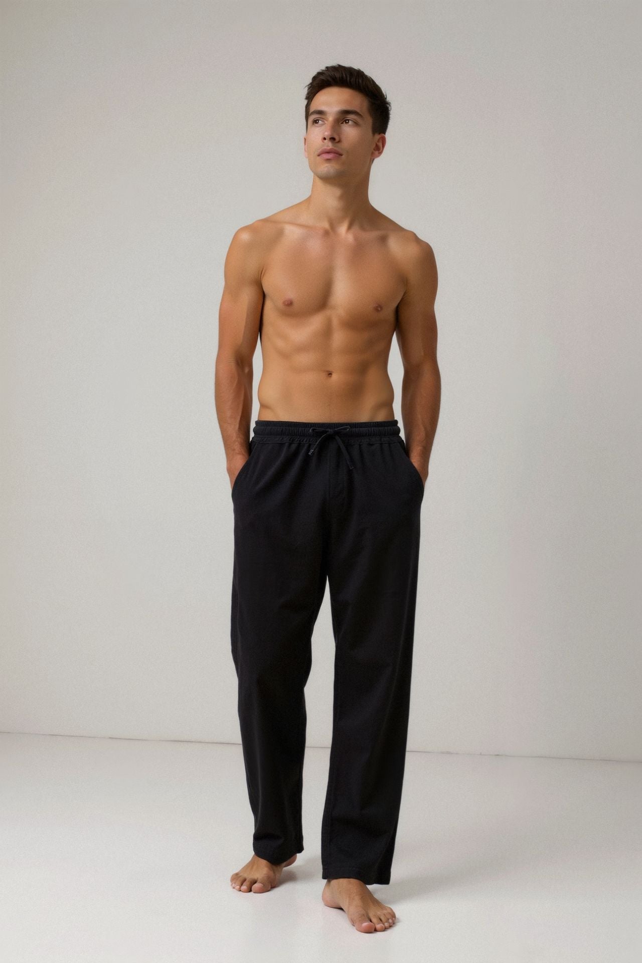 Old Money Cotton-Linen Drawstring Pants: Classic Comfort & Style Homme8