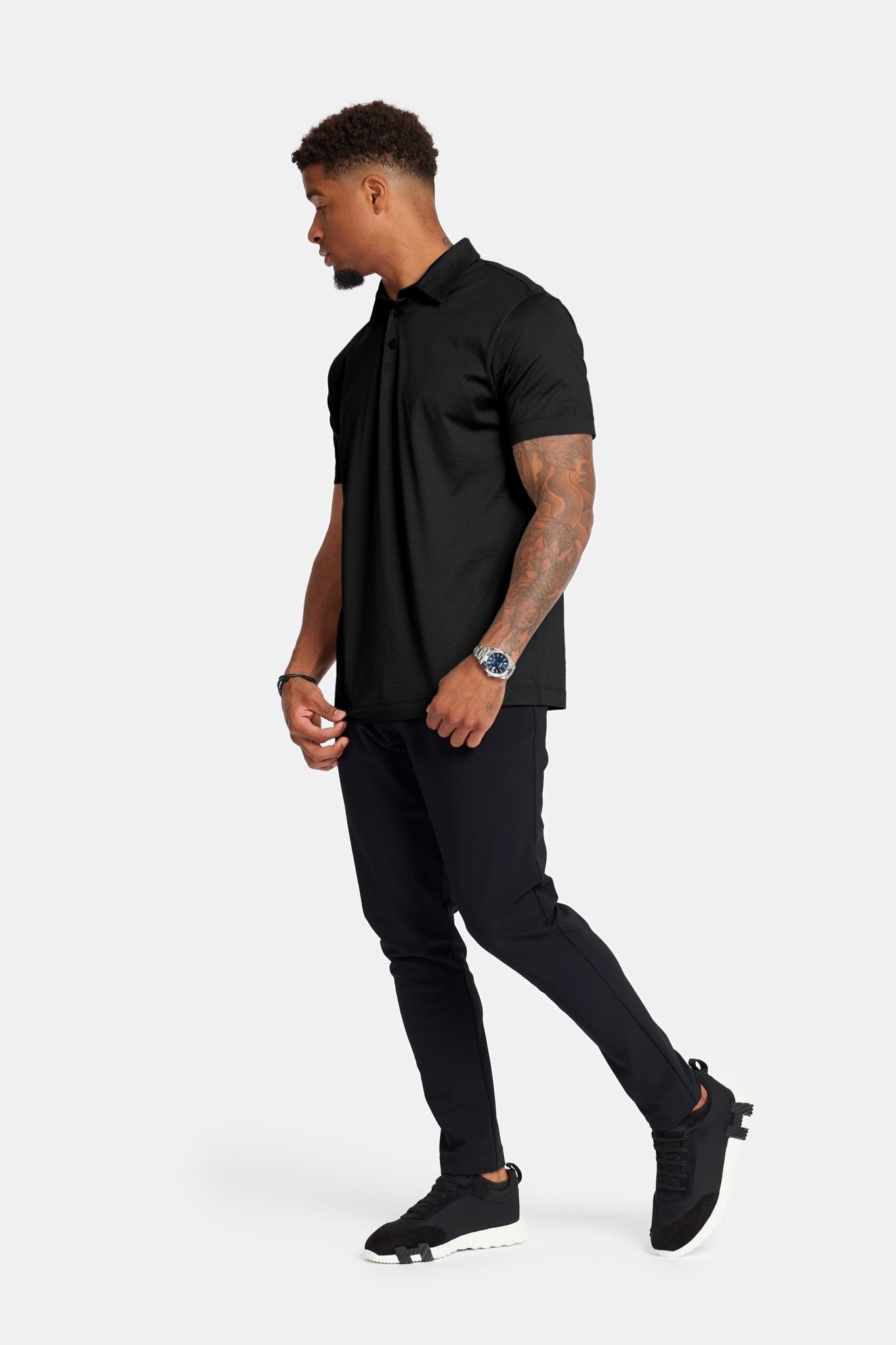 Onyx Black Polo Shirt - Stylish Comfort & Versatile Fit Homme8 Polo's