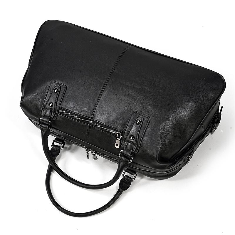 Premium Black Leather Holdall Bag NASHVILLE - Stylish & Durable Homme8 leather duffle bag