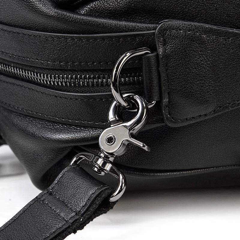 Premium Black Leather Holdall Bag NASHVILLE - Stylish & Durable Homme8 leather duffle bag