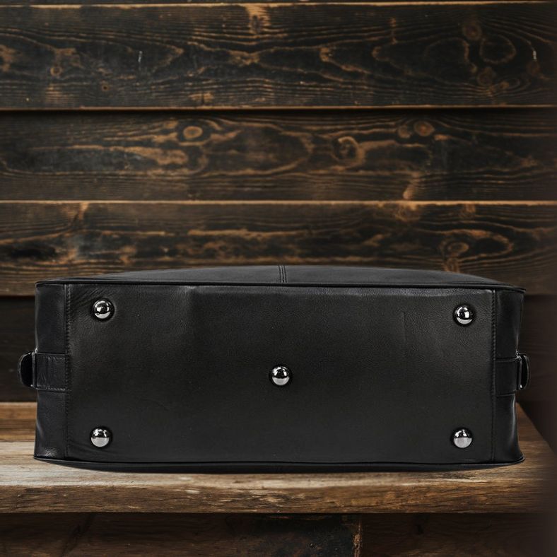 Premium Black Leather Holdall Bag NASHVILLE - Stylish & Durable Homme8 leather duffle bag