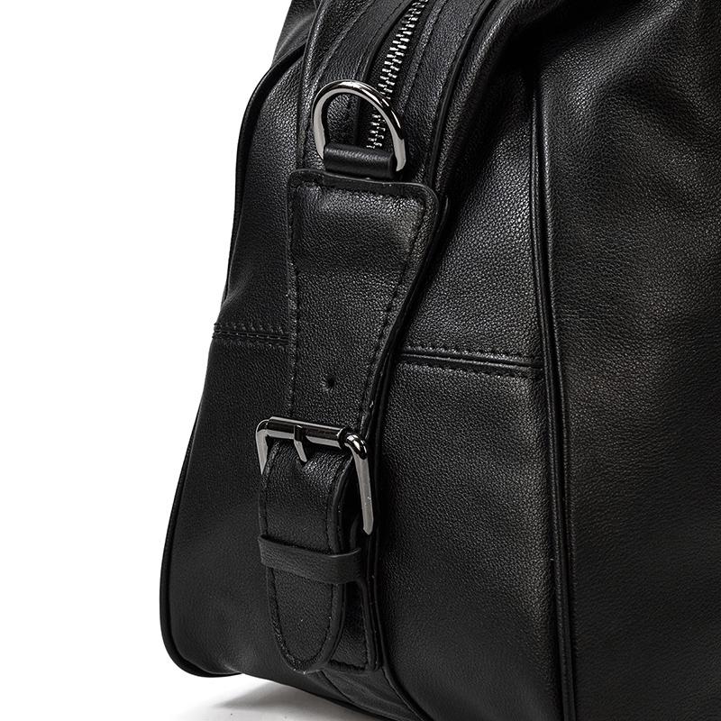 Premium Black Leather Holdall Bag NASHVILLE - Stylish & Durable Homme8 leather duffle bag