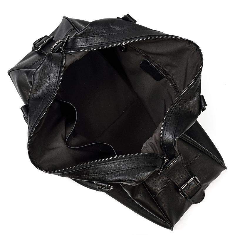 Premium Black Leather Holdall Bag NASHVILLE - Stylish & Durable Homme8 leather duffle bag