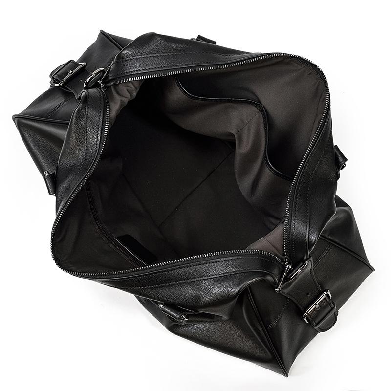 Premium Black Leather Holdall Bag NASHVILLE - Stylish & Durable Homme8 leather duffle bag