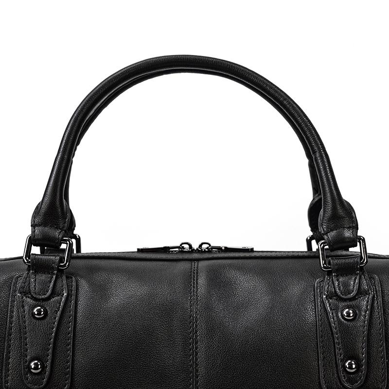 Premium Black Leather Holdall Bag NASHVILLE - Stylish & Durable Homme8 leather duffle bag