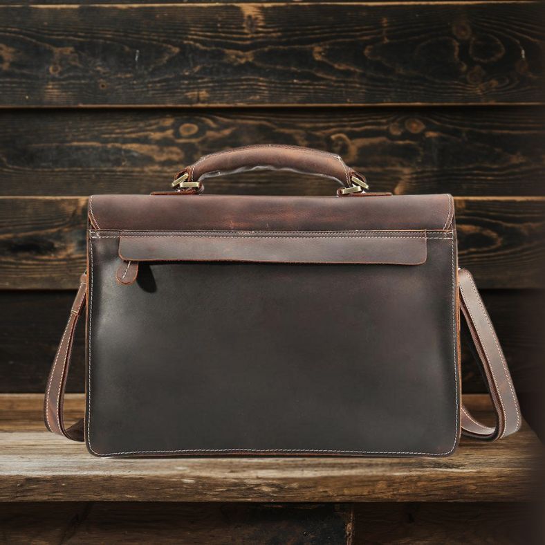 Premium Brown Leather Shoulder Bag | Stylish & Durable COLMAR Homme8 leather shoulder bag
