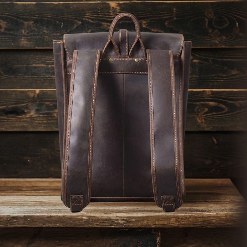 Premium Business Leather Backpack HOUSTON - Stylish & Functional Homme8 leather backpack