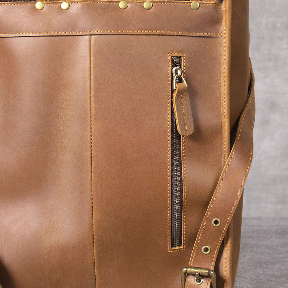 Premium Business Leather Backpack HOUSTON - Stylish & Functional Homme8 leather backpack
