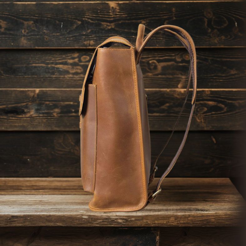 Premium Business Leather Backpack HOUSTON - Stylish & Functional Homme8 leather backpack