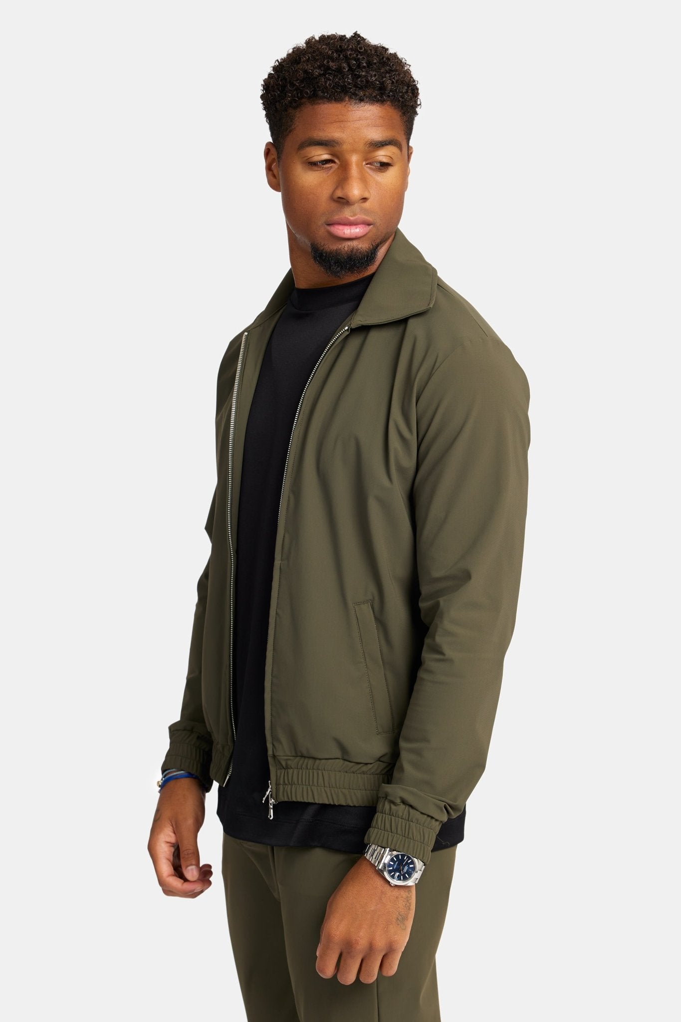 Premium Dark Green Tech Suit - Stylish, Eco-Friendly Performance Homme8 Trainingspak
