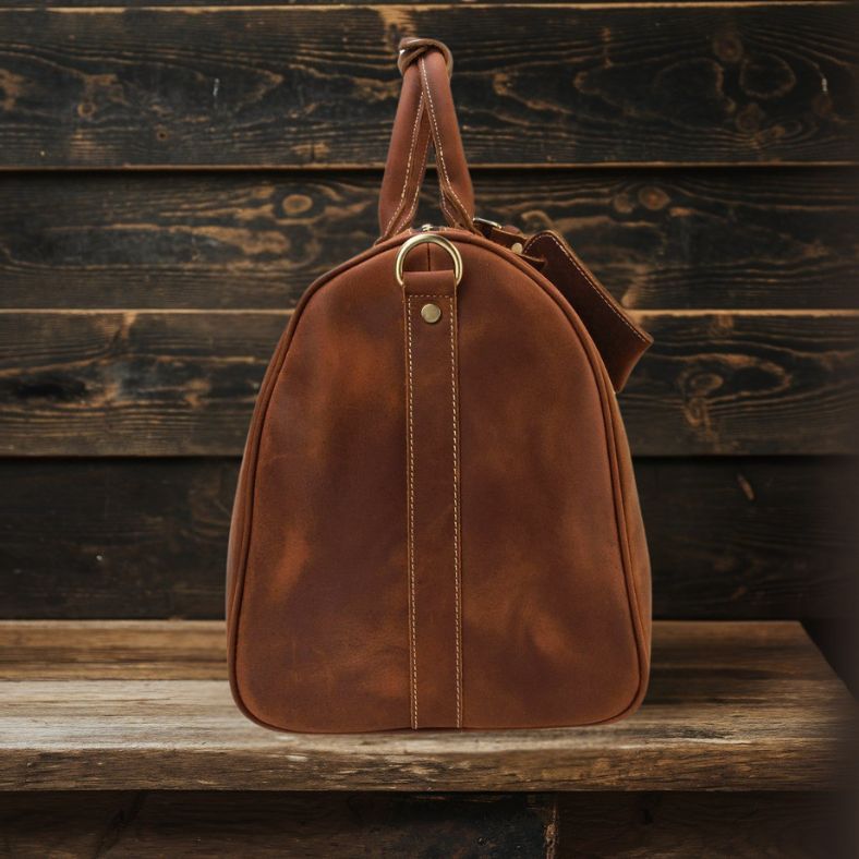 Premium Leather Duffle Bag | LEUVEN - Stylish & Durable Travel Companion Homme8 leather duffle bag
