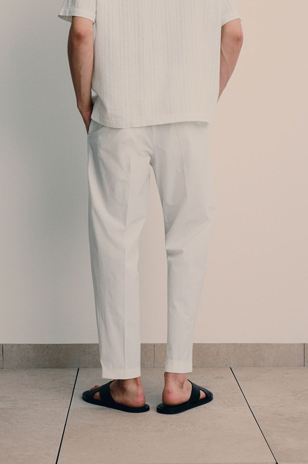 Premium Old Money Casual Cotton Straight Leg Pants for Timeless Style Homme8