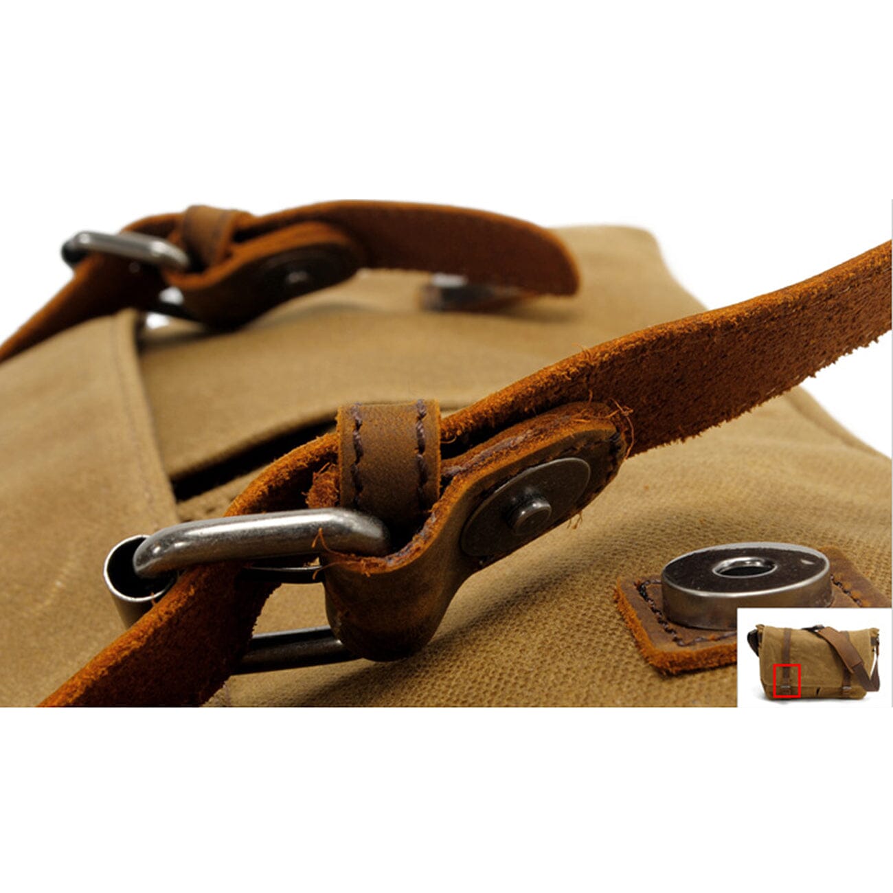 RENO Canvas Laptop Messenger Bag - Stylish, Durable & Functional Homme8 Waxed Canvas Messenger Bag
