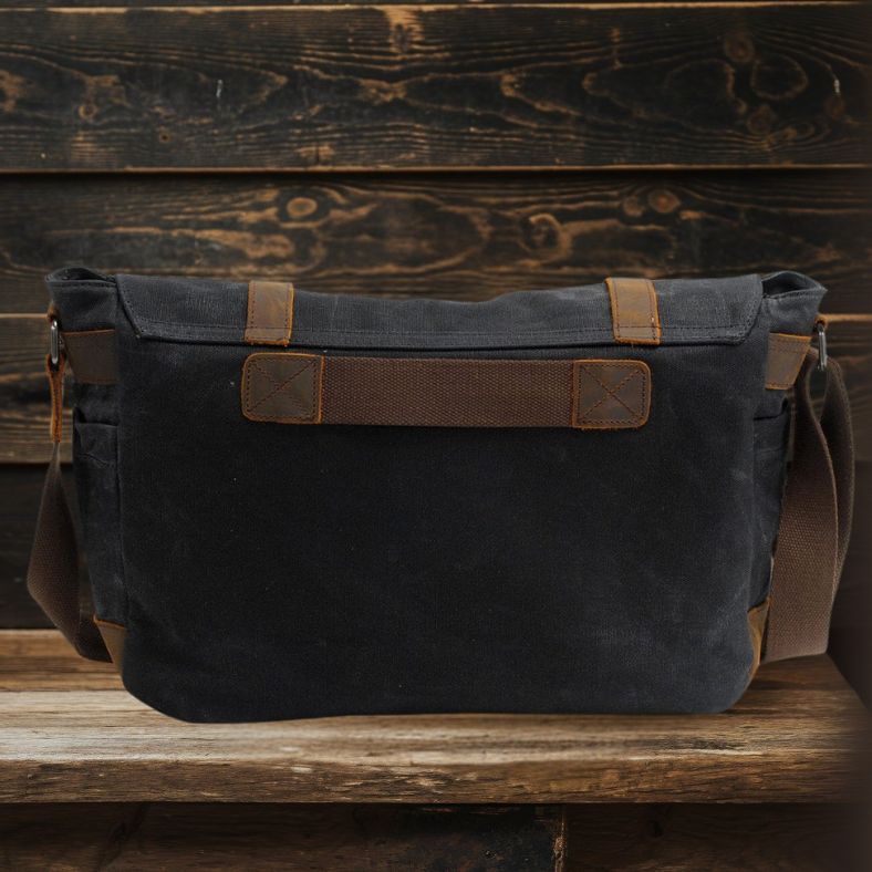 RENO Canvas Laptop Messenger Bag - Stylish, Durable & Functional Homme8 Waxed Canvas Messenger Bag