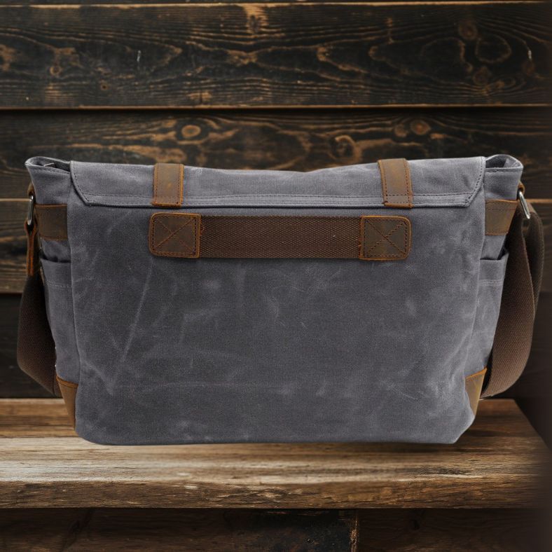RENO Canvas Laptop Messenger Bag - Stylish, Durable & Functional Homme8 Waxed Canvas Messenger Bag