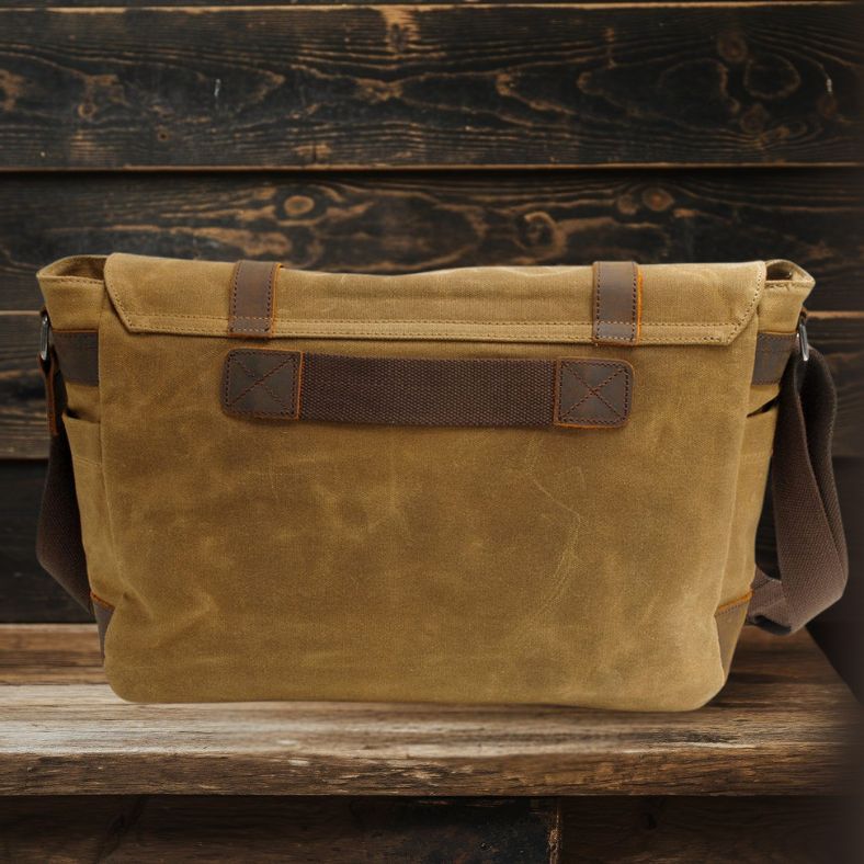 RENO Canvas Laptop Messenger Bag - Stylish, Durable & Functional Homme8 Waxed Canvas Messenger Bag
