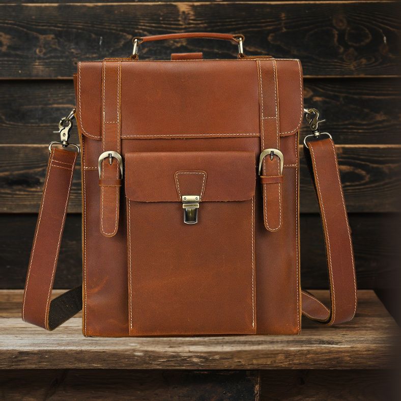 SCOTTSDALE Leather Convertible Backpack - Stylish & Versatile Homme8