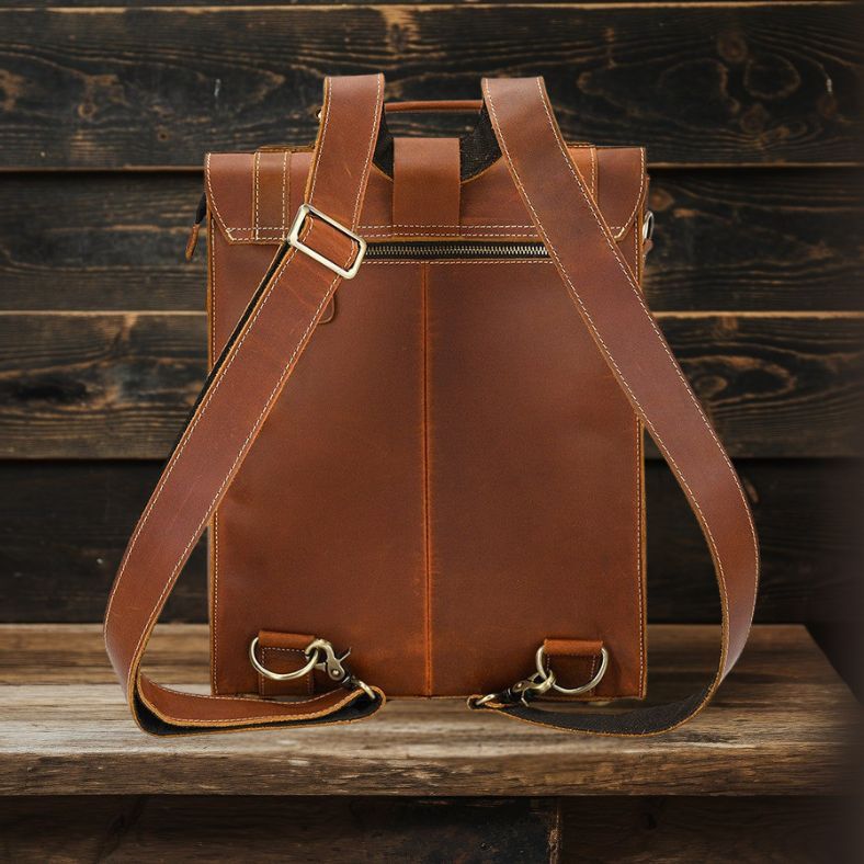 SCOTTSDALE Leather Convertible Backpack - Stylish & Versatile Homme8