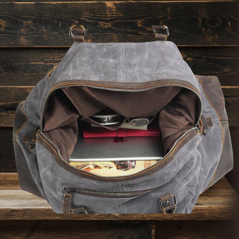 Seattle Canvas Duffle Bag - Durable, Stylish & Versatile Travel Companion Homme8 waxed canvas duffle bag
