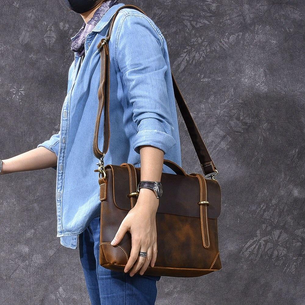 Stylish Brown Leather Handbag YPRES - Durable & Chic Design Homme8 luxury handbag