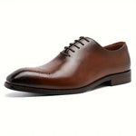 Ashton Cow Leather Oxford Shoes - Premium Plain Toe Design Homme8 