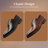 Ashton Cow Leather Oxford Shoes - Premium Plain Toe Design