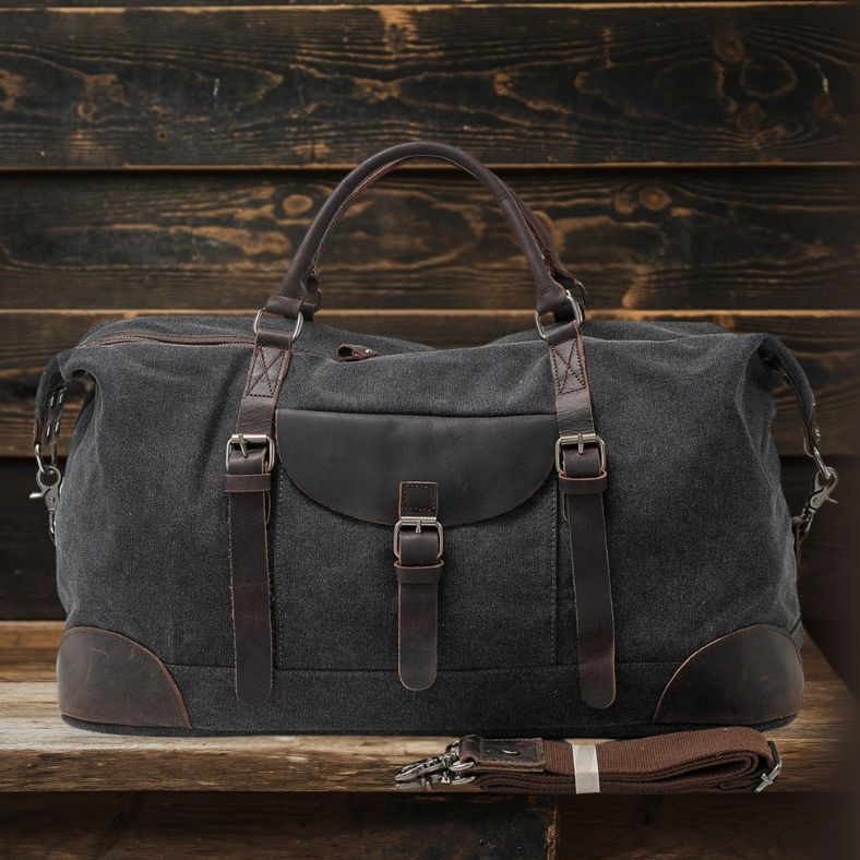 Boston Canvas Overnight Bag - Stylish, Durable & Spacious Travel Companion Homme8 waxed canvas duffle bag