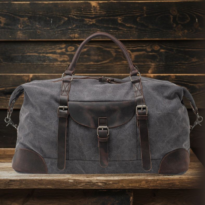 Boston Canvas Overnight Bag - Stylish, Durable & Spacious Travel Companion Homme8 waxed canvas duffle bag