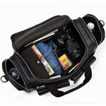 CHARLEROI Black Leather Duffle Bag - Stylish & Durable Travel Companion Homme8 leather duffle bag